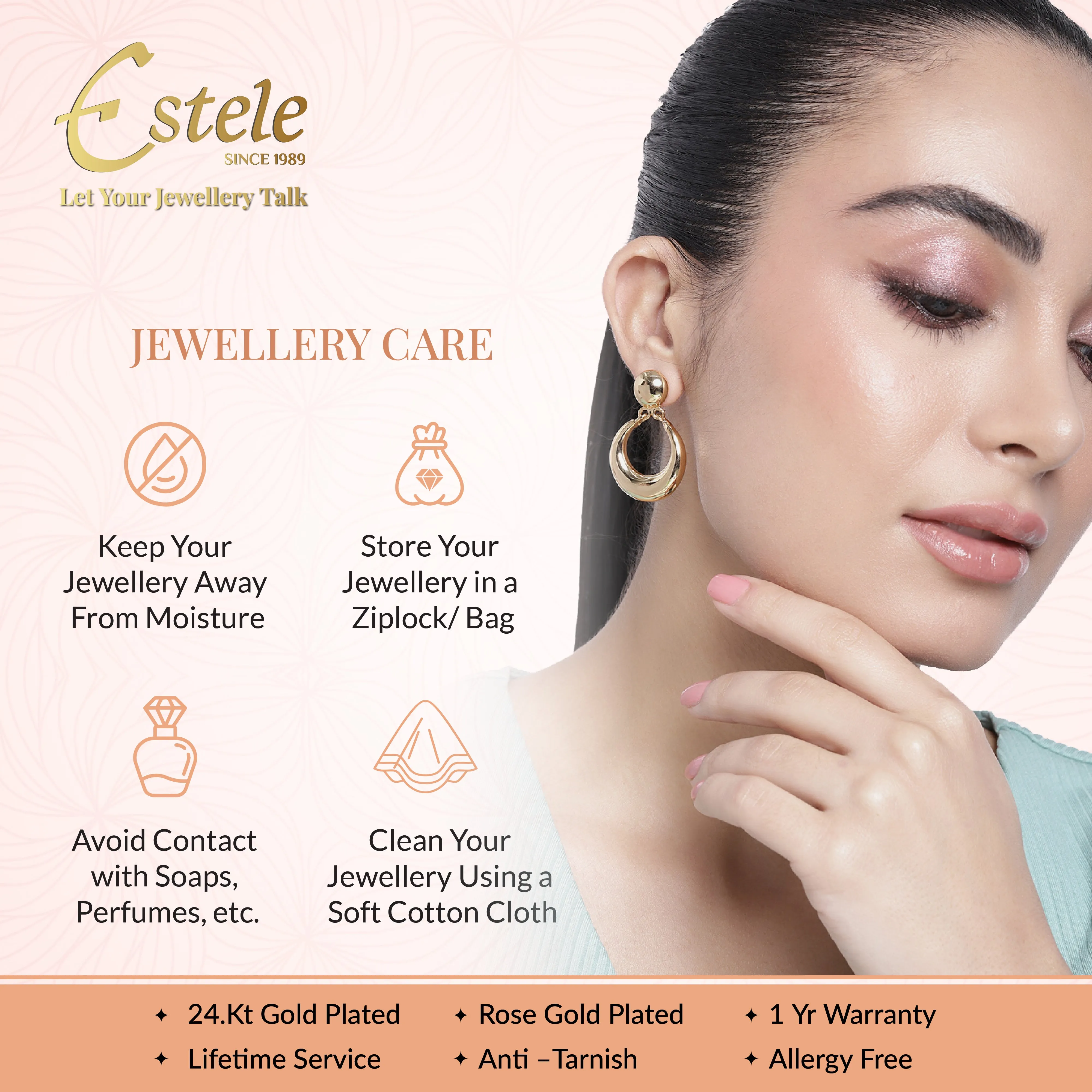 Estele Tin Oxidised Plated Charming Cross Designer Pendant Necklace with Red & White Stone for Women