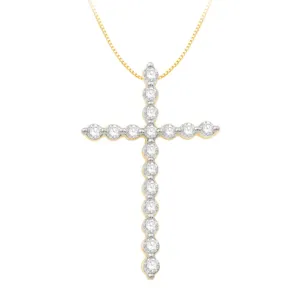 Faith 1/4 Carat of Diamond Religious Pendant in 9ct Yellow Gold
