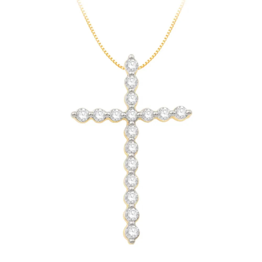Faith 1/4 Carat of Diamond Religious Pendant in 9ct Yellow Gold