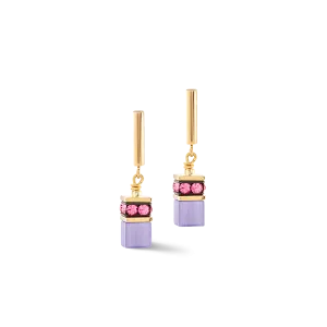 GeoCUBE® Iconic Layer earrings gold-rainbow