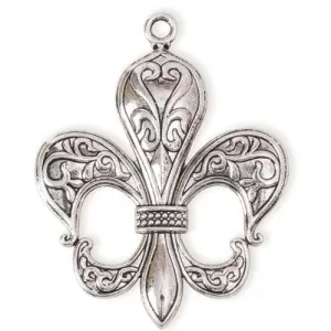 Giant Fleur De Lis - Imitation Silver