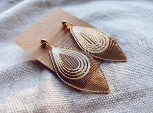 Gold Feather Earring