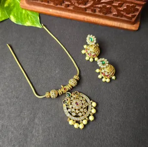 Gold Plated Circle Peacock Chain