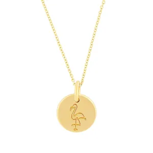 'GYPB' Flamingo Circle Necklace by Lindsey Gurk