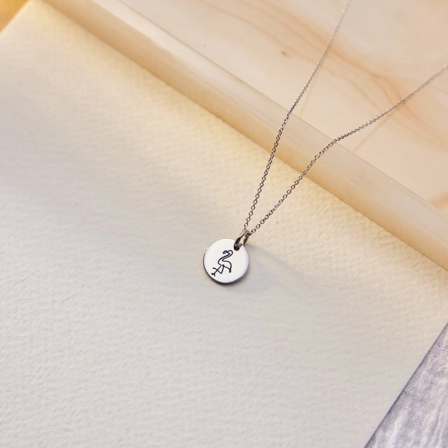 'GYPB' Flamingo Circle Necklace by Lindsey Gurk