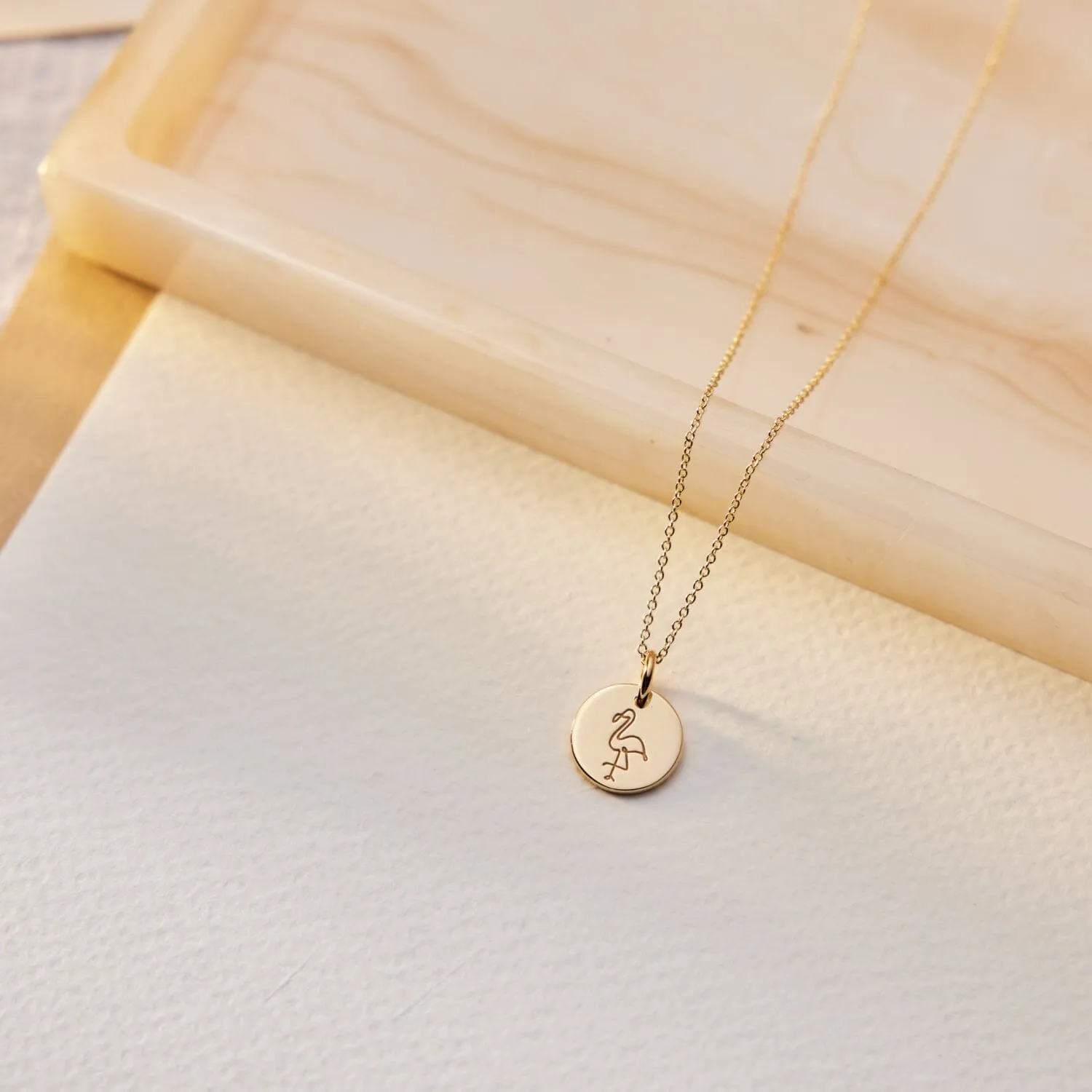 'GYPB' Flamingo Circle Necklace by Lindsey Gurk