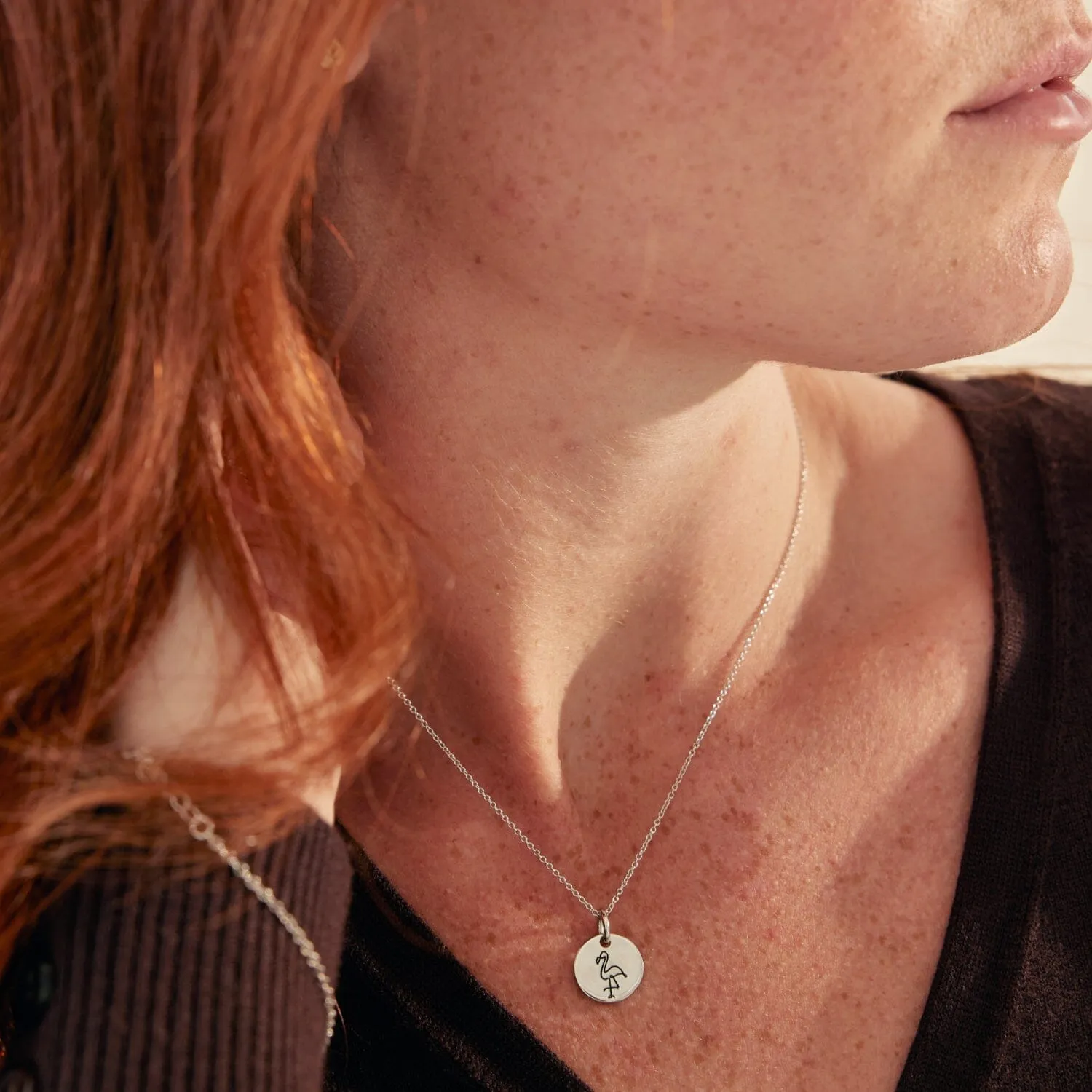'GYPB' Flamingo Circle Necklace by Lindsey Gurk