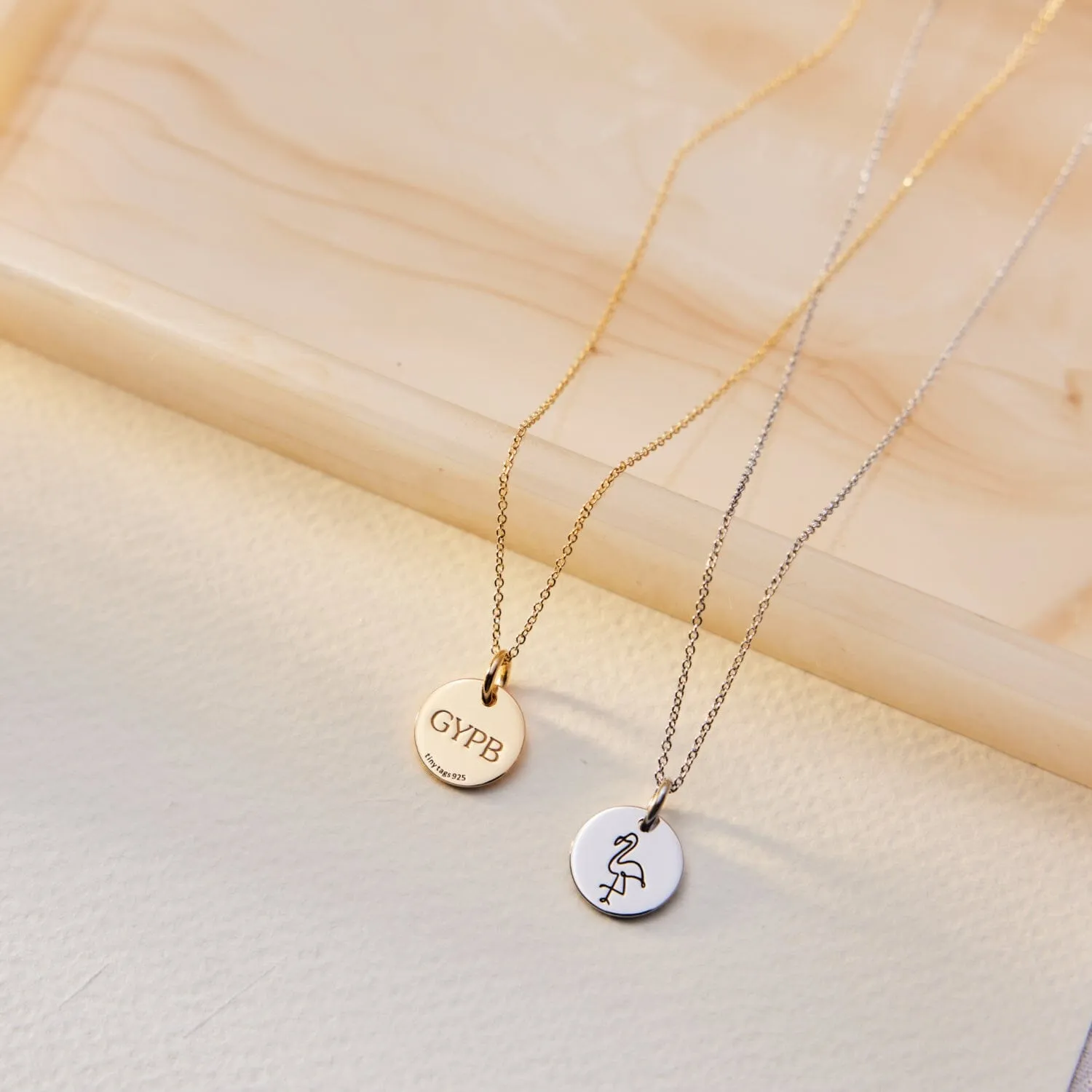 'GYPB' Flamingo Circle Necklace by Lindsey Gurk