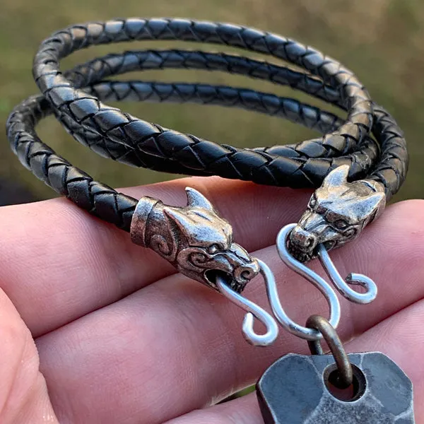 Hand Forged Steel Rune Pendants