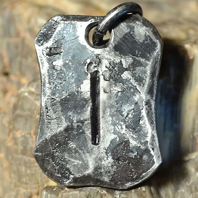 Hand Forged Steel Rune Pendants