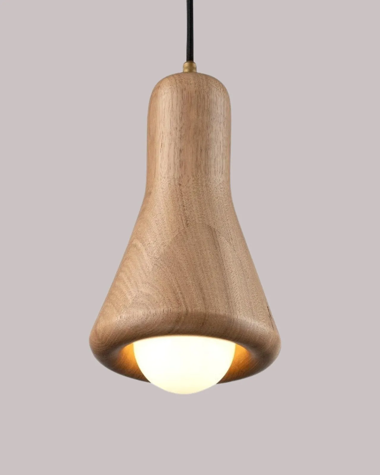 Hand-Turned Solid Timber Pendant