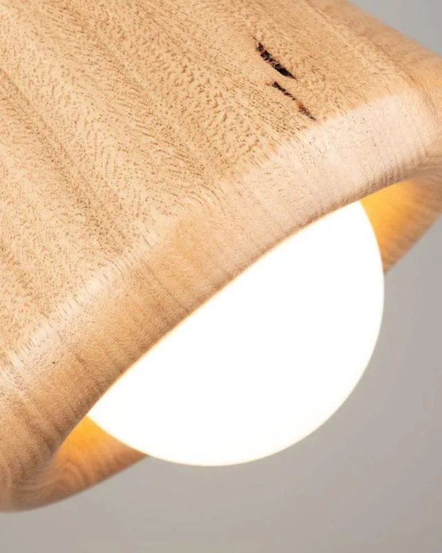 Hand-Turned Solid Timber Pendant