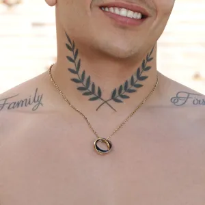 Homero Interlock Pendant with Chain Necklace