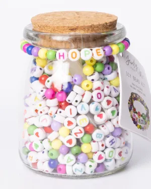 Hope Multicolor Letter and Heart DIY Bead Jar