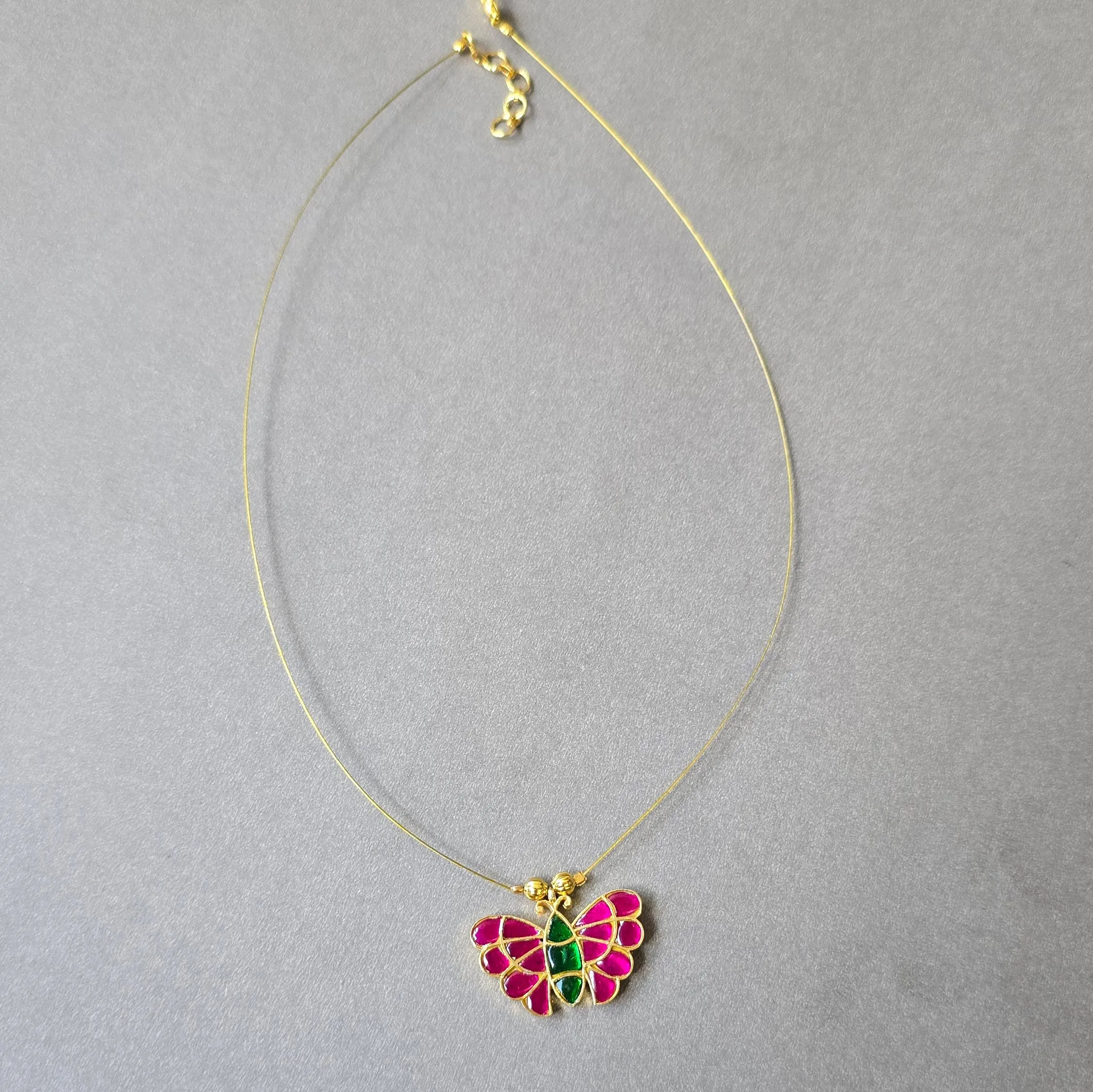 Invisible Chain With Butterfly Pendant