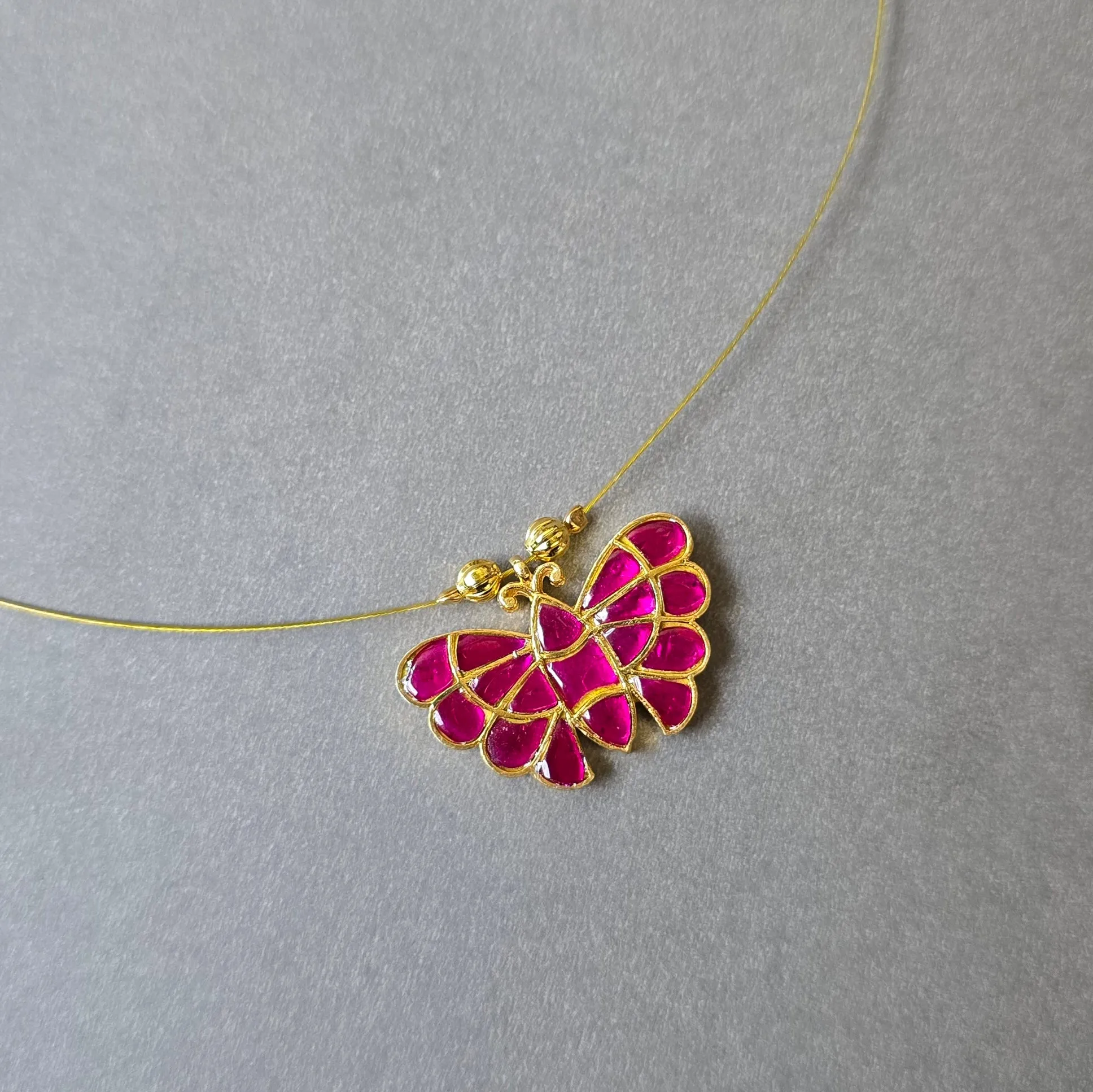 Invisible Chain With Butterfly Pendant