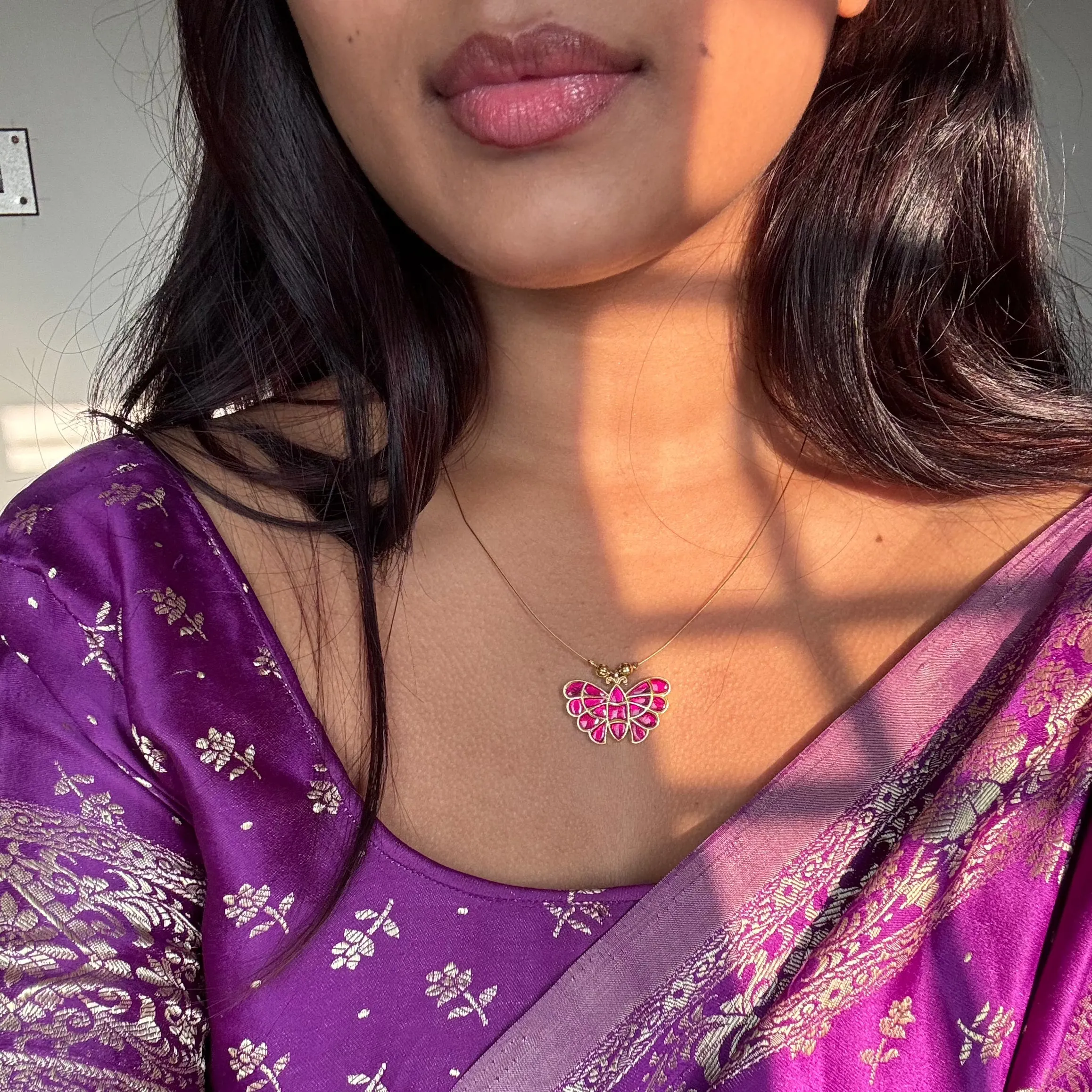 Invisible Chain With Butterfly Pendant