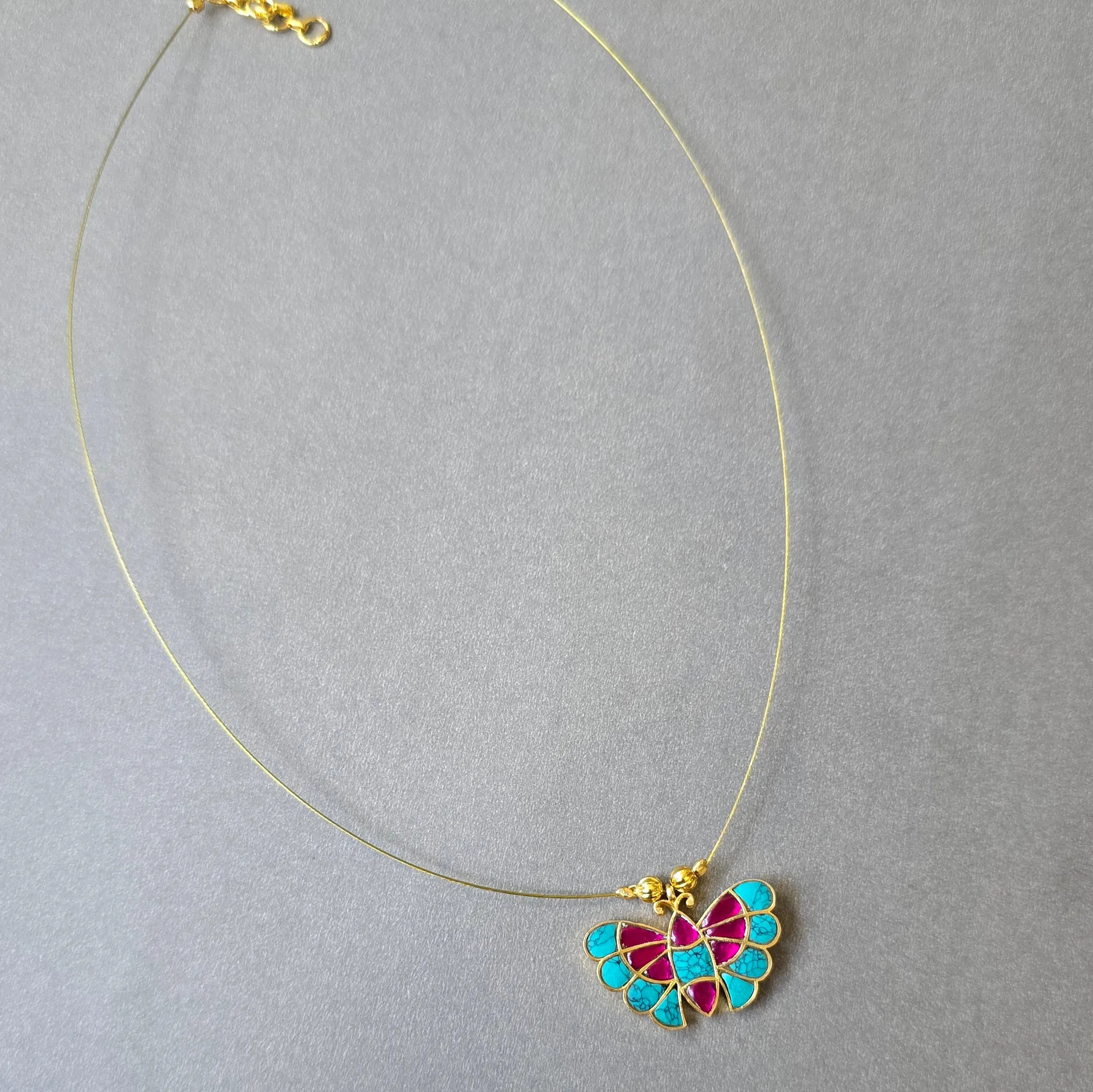 Invisible Chain With Butterfly Pendant