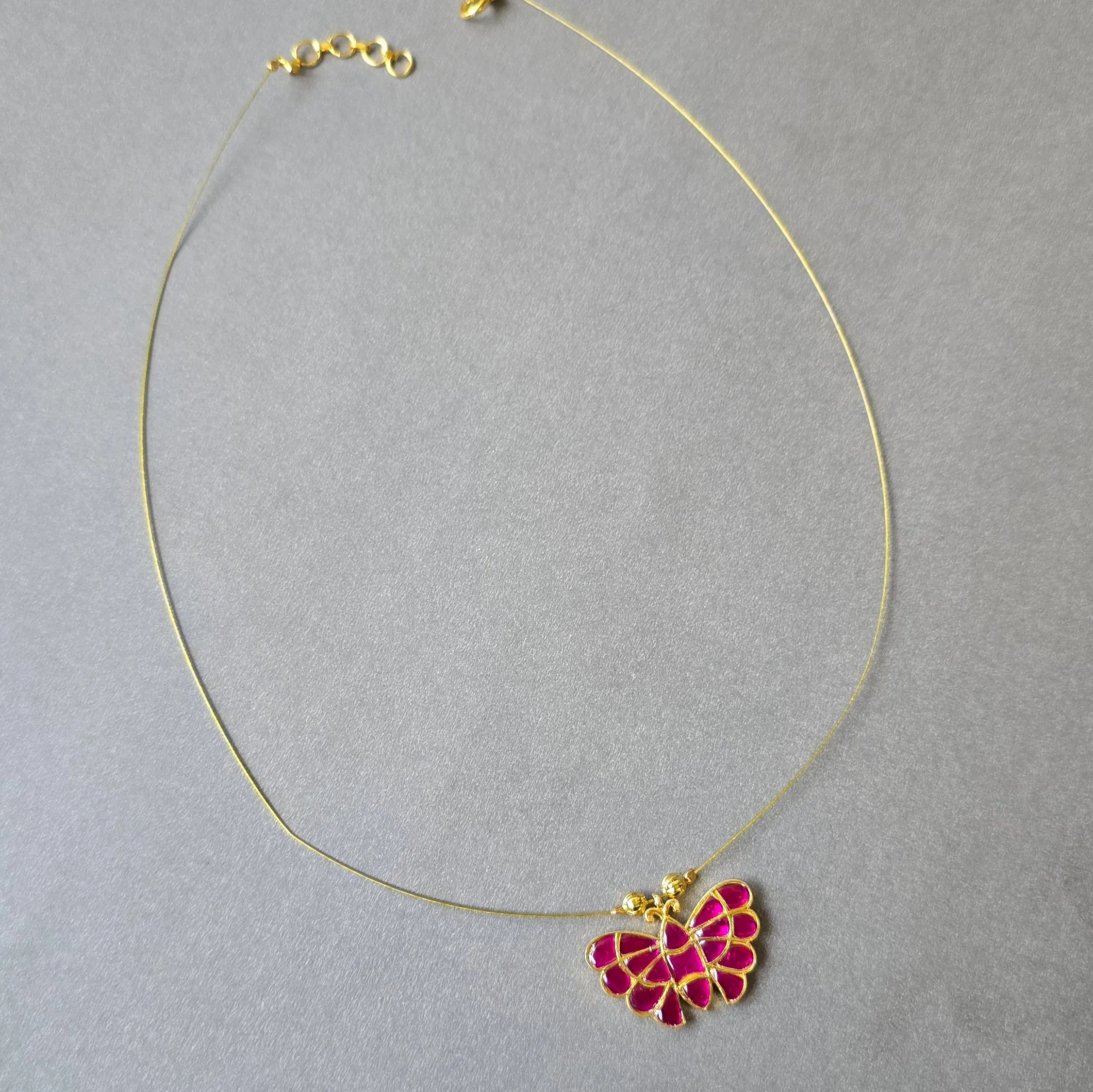 Invisible Chain With Butterfly Pendant