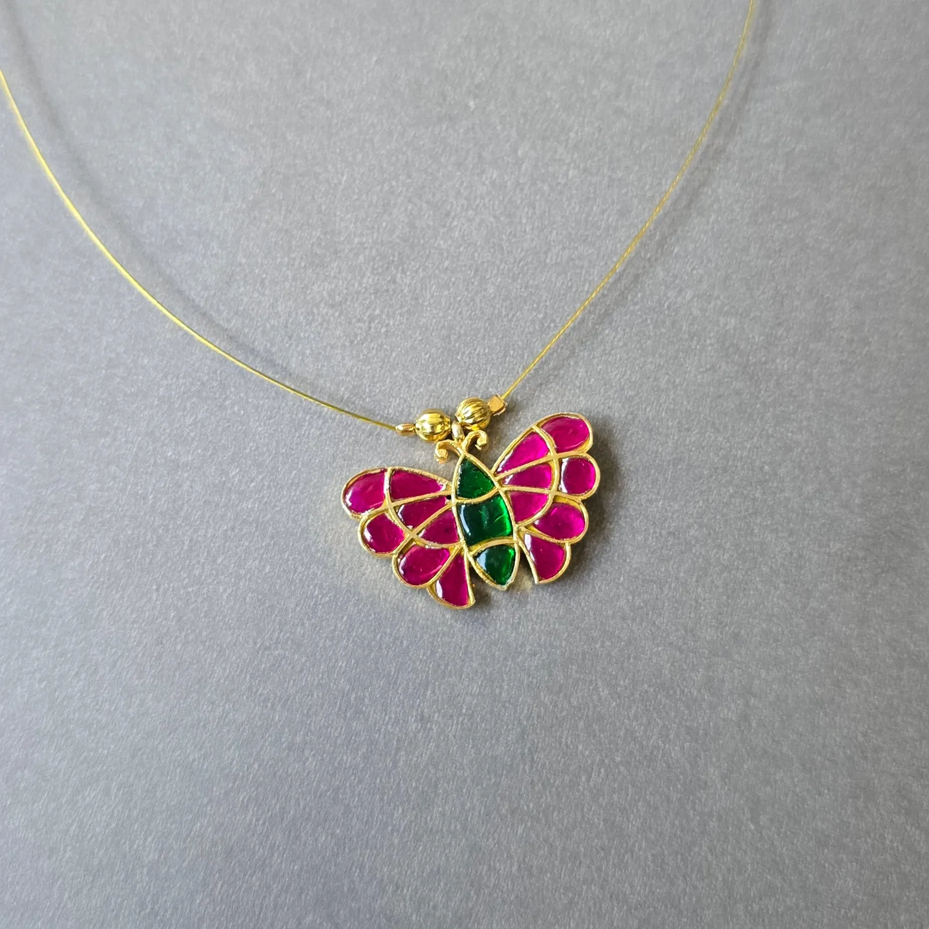 Invisible Chain With Butterfly Pendant