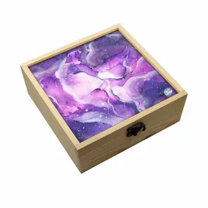 Jewellery Box Makepup Organizer -  Space Dark Purple Watercolor
