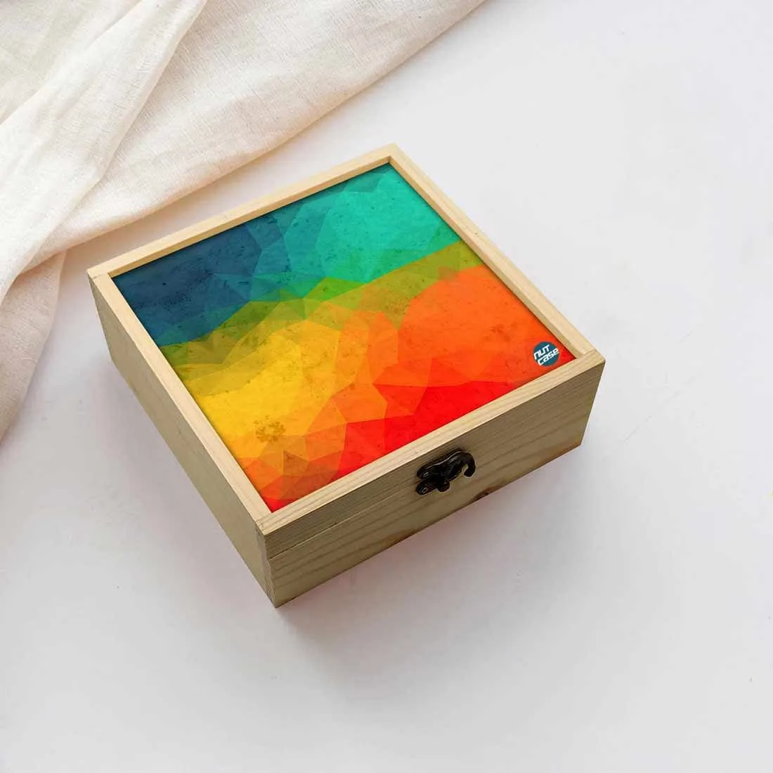 Jewellery Box Wooden Jewelry Organizer -  Multicolors Shades