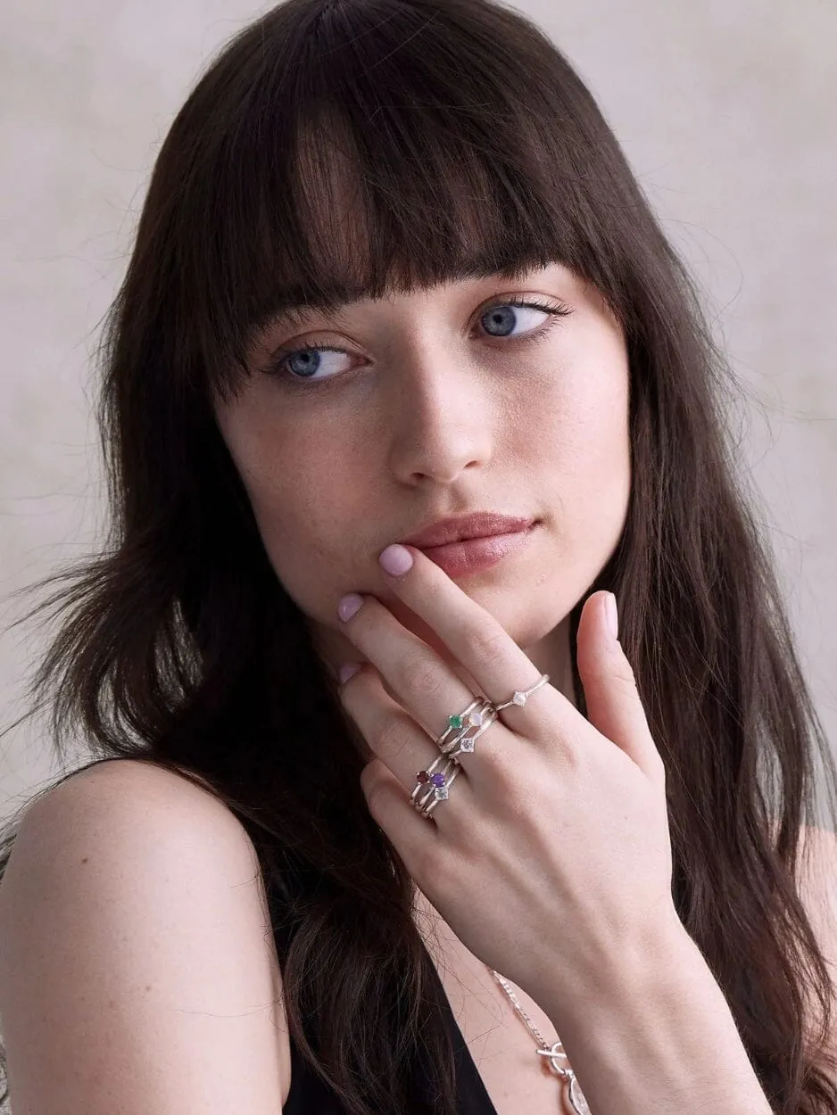 June Pearl Silver Birthstone Ring