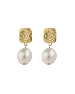 Kirstin Ash Velvet Swirl Earrings - Gold