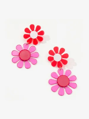 La Radiant Colorblock Daisy Drop Earrings - Brands We Love