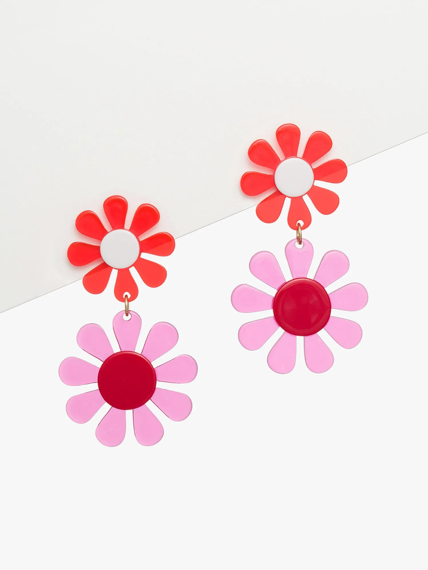 La Radiant Colorblock Daisy Drop Earrings - Brands We Love