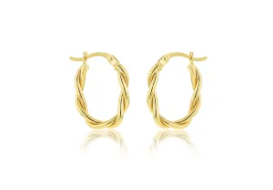 Ladies gold hoop earrings 37555