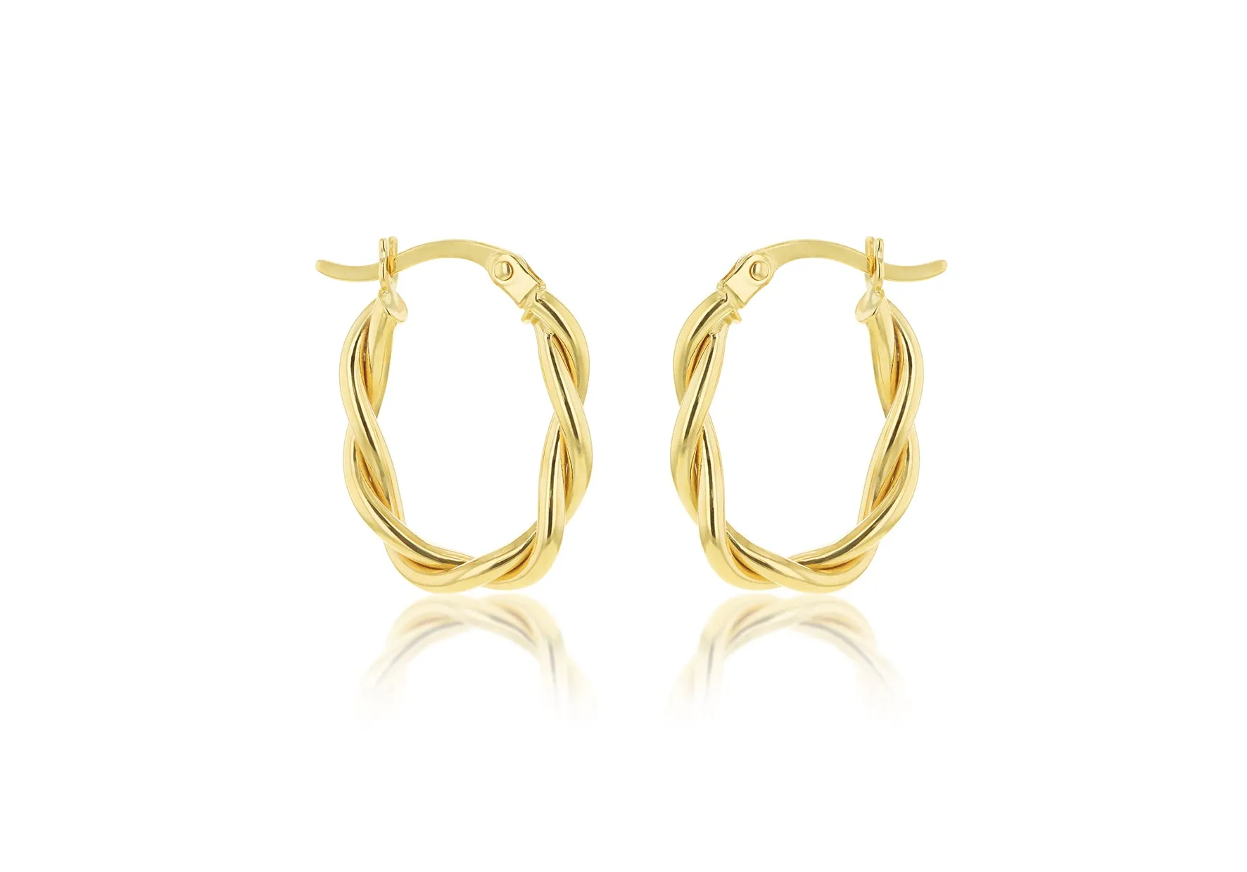 Ladies gold hoop earrings 37555