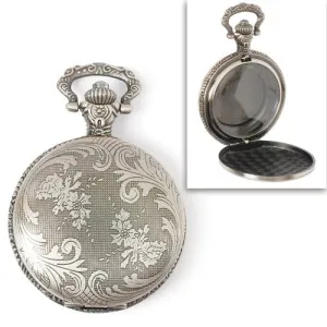 Large Watch Case - Imitation Silver Antiqued