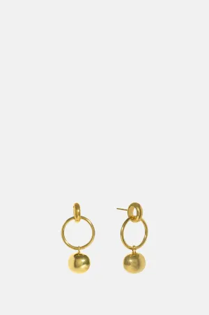 Layla Gold Solid Double Hoop Earrings