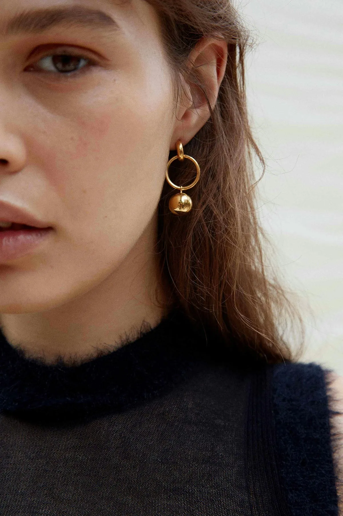 Layla Gold Solid Double Hoop Earrings