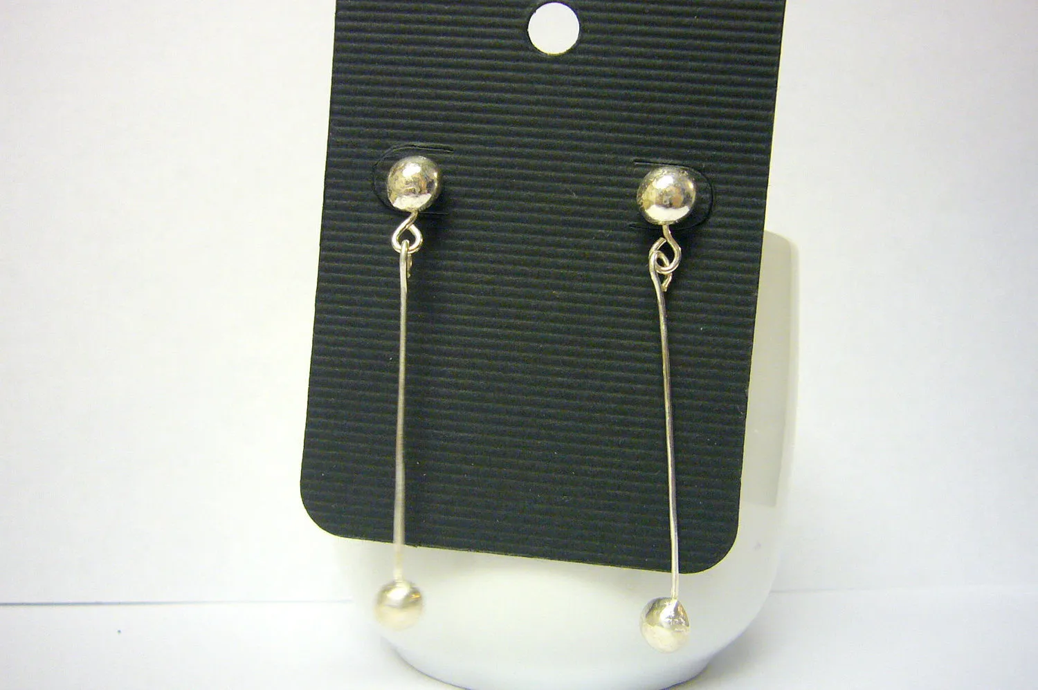 Long Dangle earrings Sterling silver earrings drop earrings Eco Friendly simple silver jewelry
