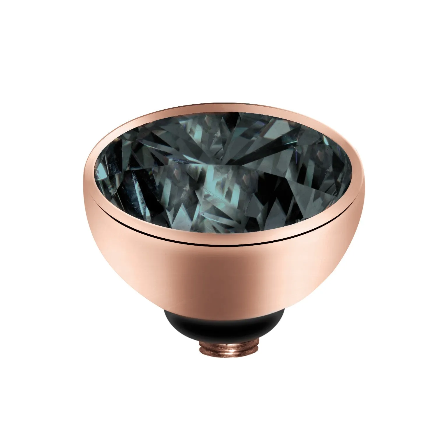 MelanO Round Gem 6mm - Black/RG