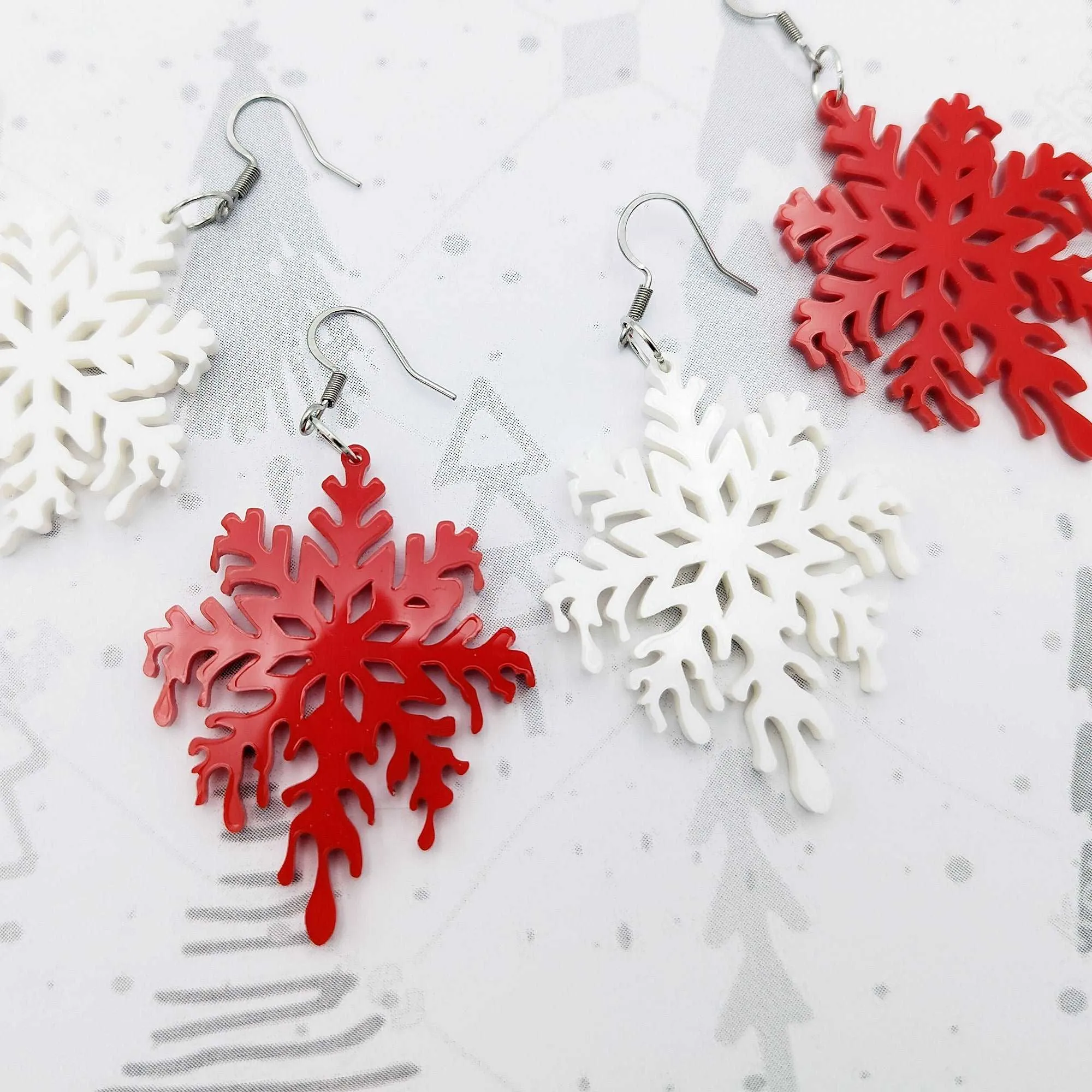MELTING SNOWFLAKES EARRINGS | Snow or Blood? Which one will you choose? Muahaha