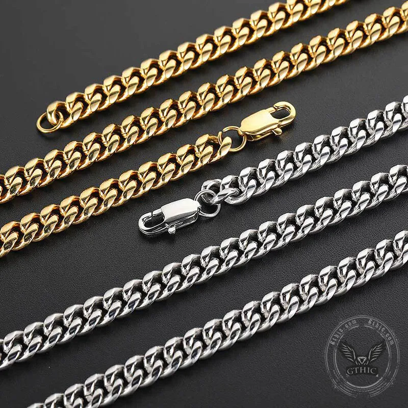Miami Cuban Stainless Steel Choker Chain Necklace
