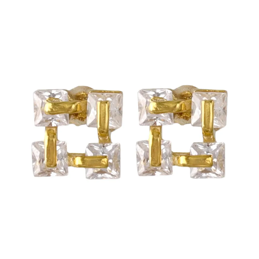 Mini Open Square Plastic Earrings