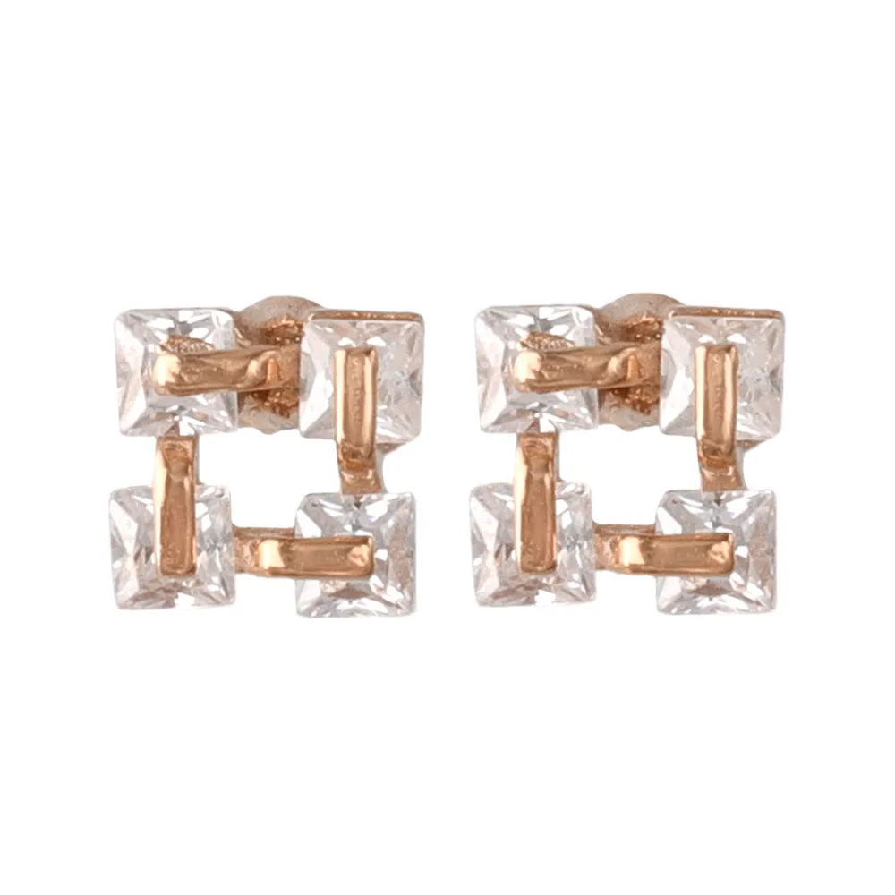 Mini Open Square Plastic Earrings