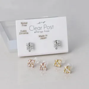 Mini Open Square Plastic Earrings