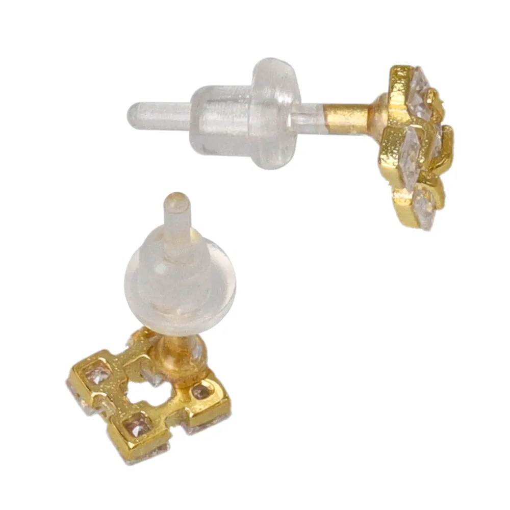 Mini Open Square Plastic Earrings
