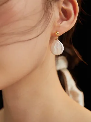 Minimalist Baroque Pearl Earrings