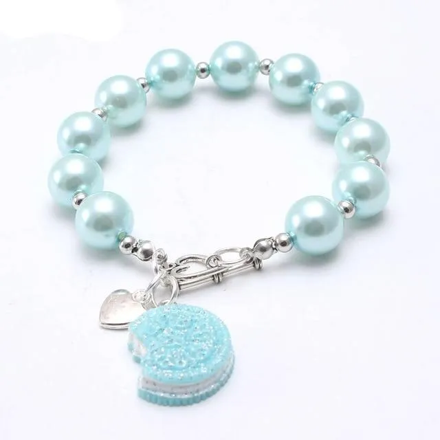 Mixed Girls Baby Beads Bracelets Bangles