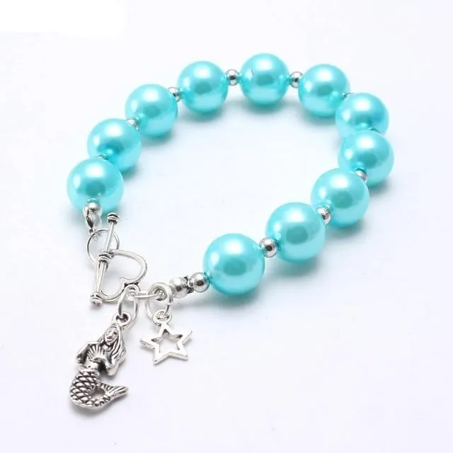 Mixed Girls Baby Beads Bracelets Bangles