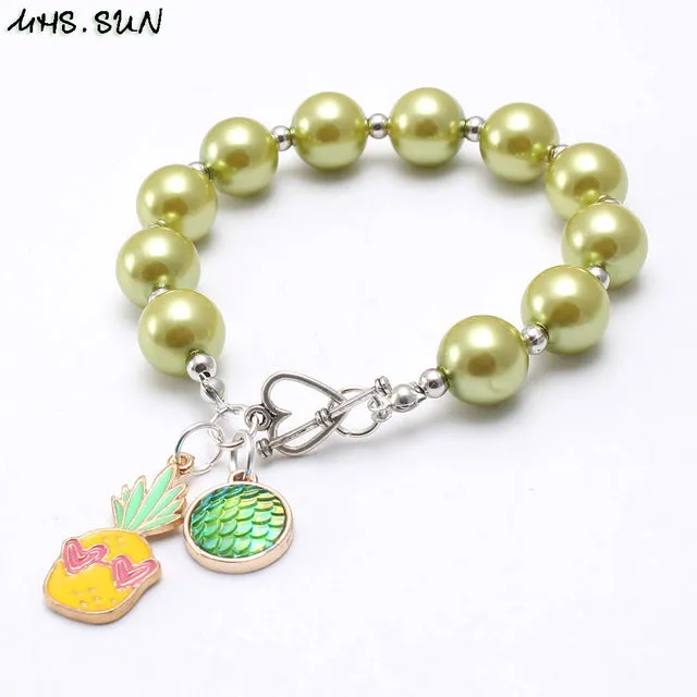 Mixed Girls Baby Beads Bracelets Bangles