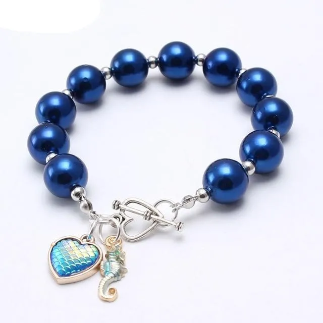 Mixed Girls Baby Beads Bracelets Bangles