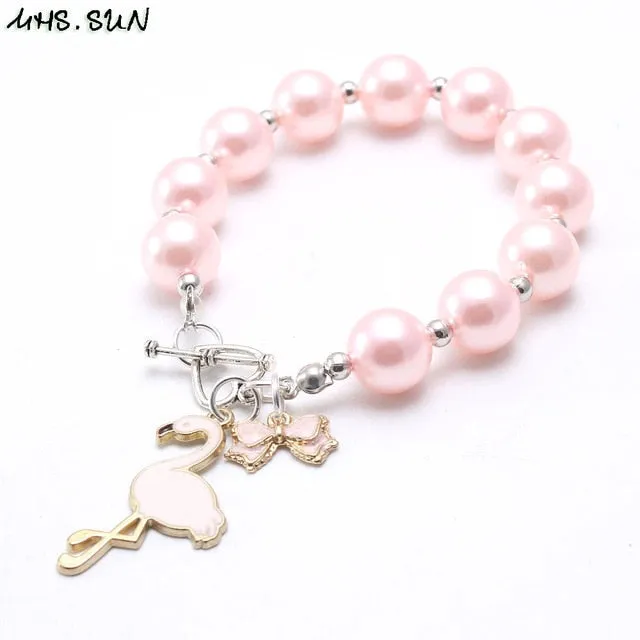 Mixed Girls Baby Beads Bracelets Bangles