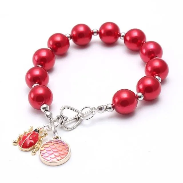 Mixed Girls Baby Beads Bracelets Bangles